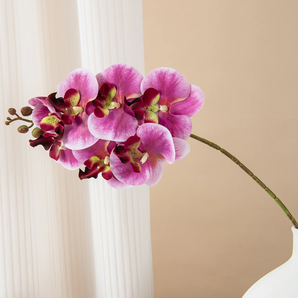 Description Picture 3 of itemArtificial Flowers Silk Moth Orchid Festival Home Decor Bonsai Wedding Bridal Bouquet Outdoor Garden Garland Party Diy Gifts Box