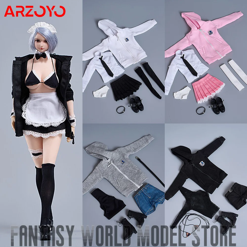 

CDTOYS CD051 1/6 School Uniform Casual Wear Maid Attire Fashion Sweet Student Sweater Set Fit 12inch Action Figure Body Doll