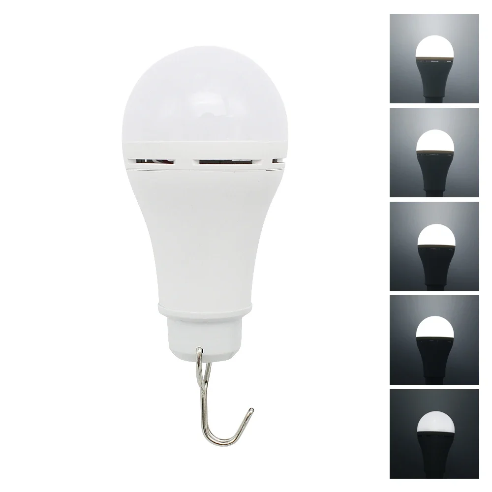 Portable Lanterns Outdoor USB LED Bulb Light 3 Colors Adjustable Dimmable Portable Lanterns For Camping Fishing Hiking Tent Emergency Night Lamp