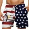 American Flag Print Swimwear Shorts Summer Men's Beach Shorts Breathable Short Quick Dry Sport Shorts Joggering Men Short Pant 5
