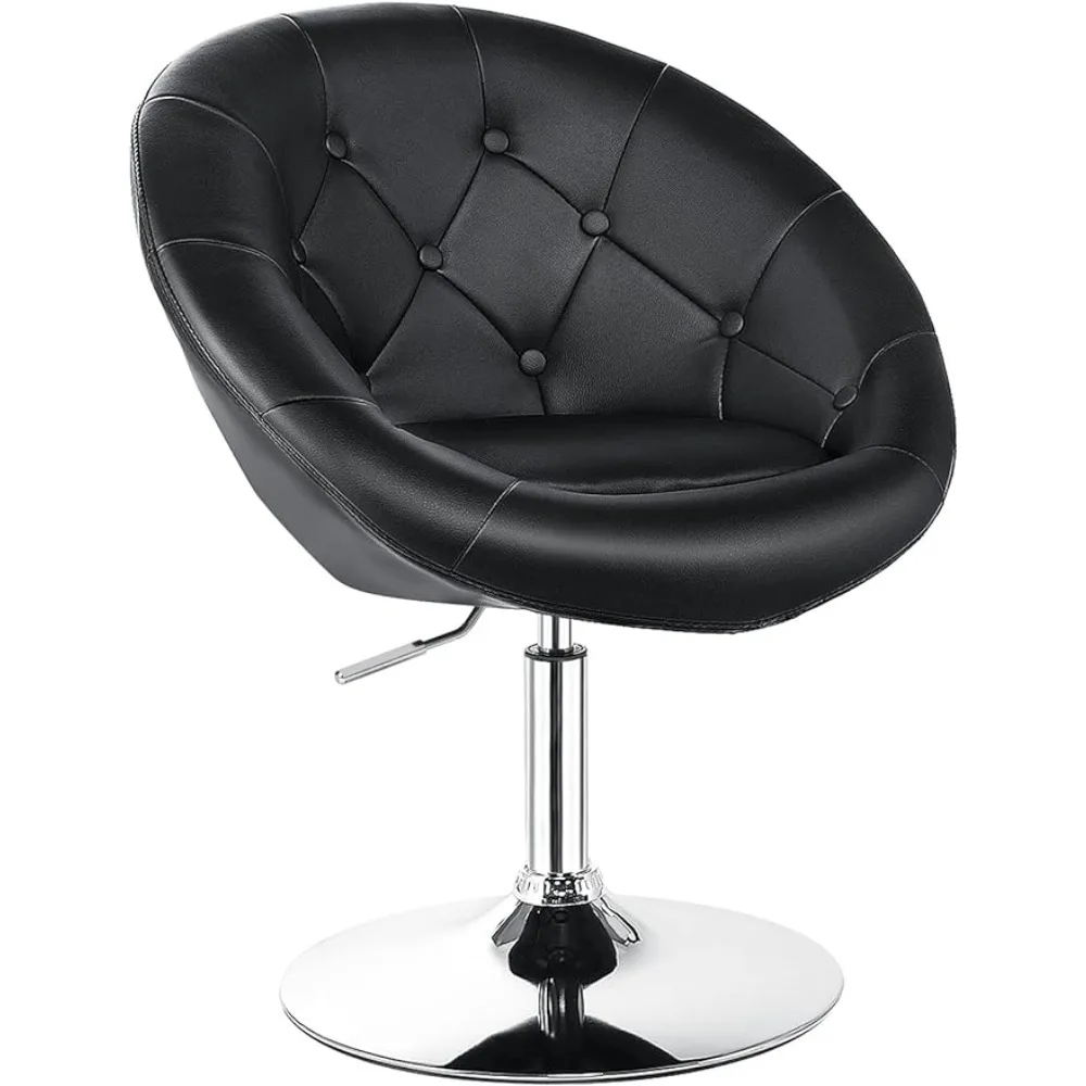 

Ergonomic Chair for Office Chair Free Shipping Tufted Round Back Bar Chrome Frame Portable Folding Chairs Black Stool Sofa Gamer