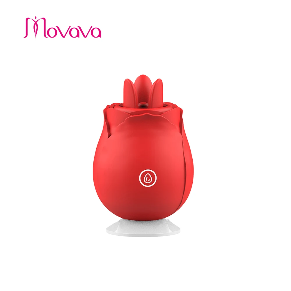 

MOVAVA Rose Shape Vagina Sucking Vibrator Nipple Sucker Oral Licking Clitoris Stimulation Powerful Mute Toys for Women