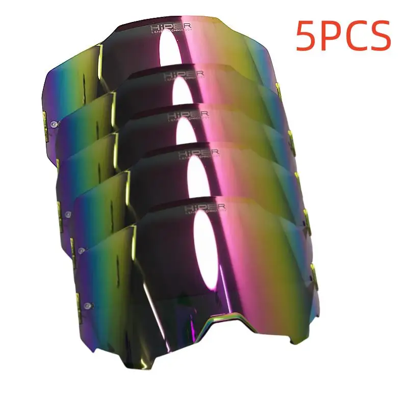 Enhanced Motorcycle Goggle Replacement Lenses - 5 HiPER Mirror Colors for Dirt Bike, Motocross & Cycling Safety Glasses