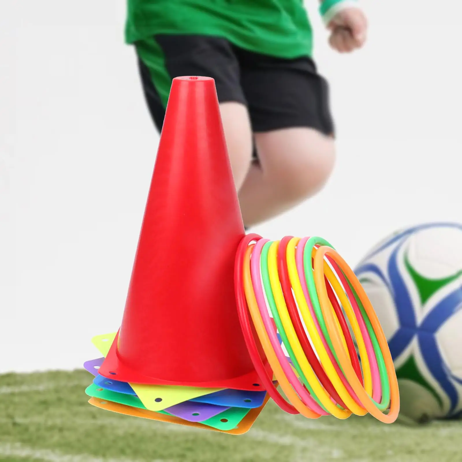 

Toss Game Set, Carnival Game Set for Kids Adults, Throwing Game Cones and Rings Backyard Game for Garden, Festive Events