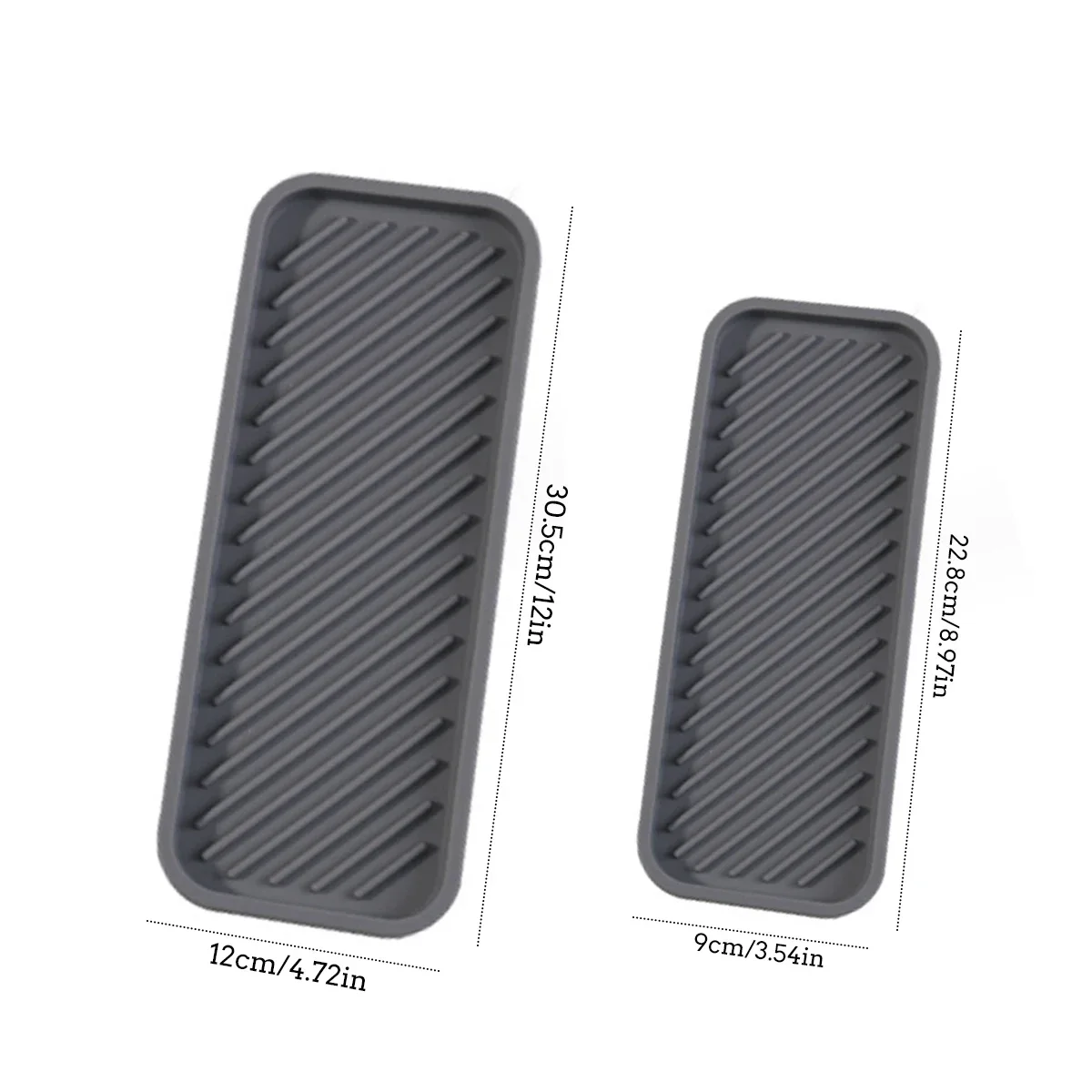 23*9cm Kitchen Silicone Sink Holder Soap Dispenser Countertop Tray Bathroom Shower Shampoo Bottle Storage Tray Draining Pad 6