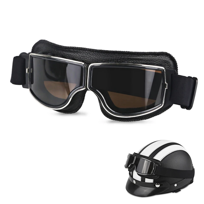 Foldable Retro Motorcycle Goggles Vintage Moto Biker Cycling Goggles Scooter Glasses - Glasses - AliExpress