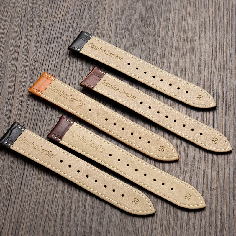 Elegant Genuine Leather Watch Strap - Premium Wristband with Gift Box