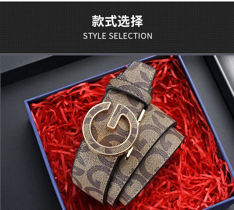 New Business Men Belts Casual Fashion Luxury Lady Designer Famous Brand Male G Buckle Women Leather Belt for women dress