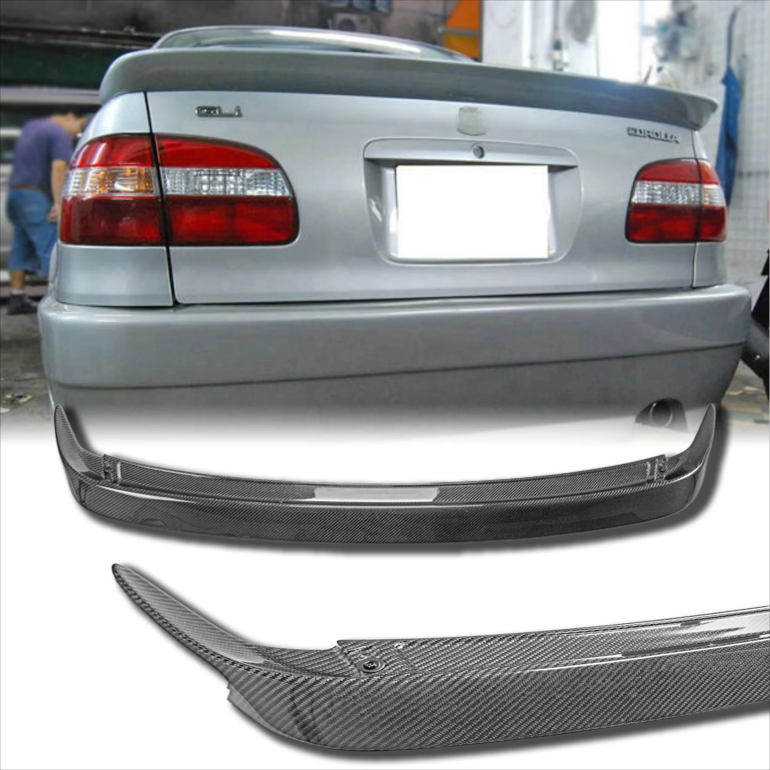 Rear Spoiler Suitable for COROLLA 1998-2000 AE110 IS Style 4 Door Saloon High-quality Carbon Fibercustom