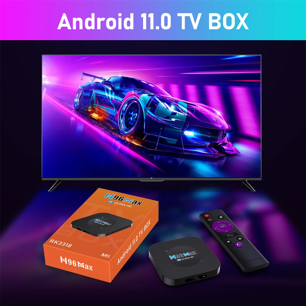 Android 11 TV box H96 MAX M5 2GB 16GB 4K Smart TVbox 2.4G Wifi 3D Media Player 1