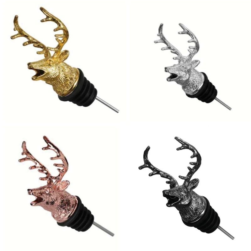 

Deer for Head Wine Mouth Wine Guide Pour Wine Bottle Stopper Bartender Tool Wine Pourer for White Red Wines Dropship