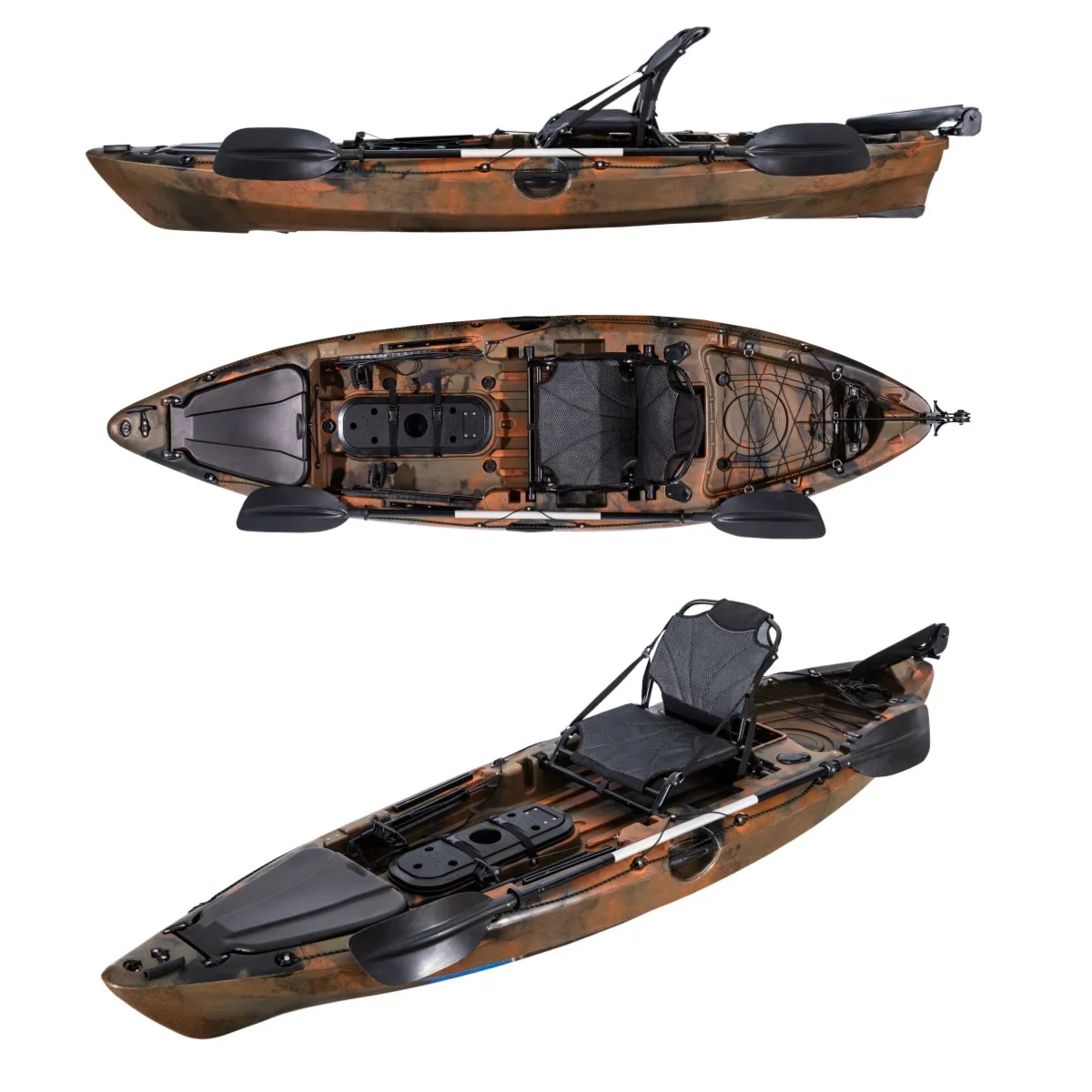 Single Seat Sit-On-Top Fishing Kayak with Paddle 6