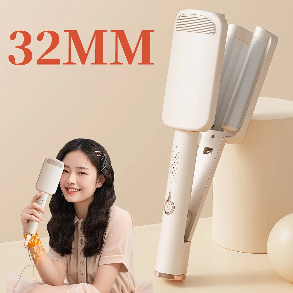 32MM Electric Curling Iron Hair Curling Tool Deep Wave Hair Curler Temperature Adjustable Fast Heating Wand for All Style hair curler hair iron