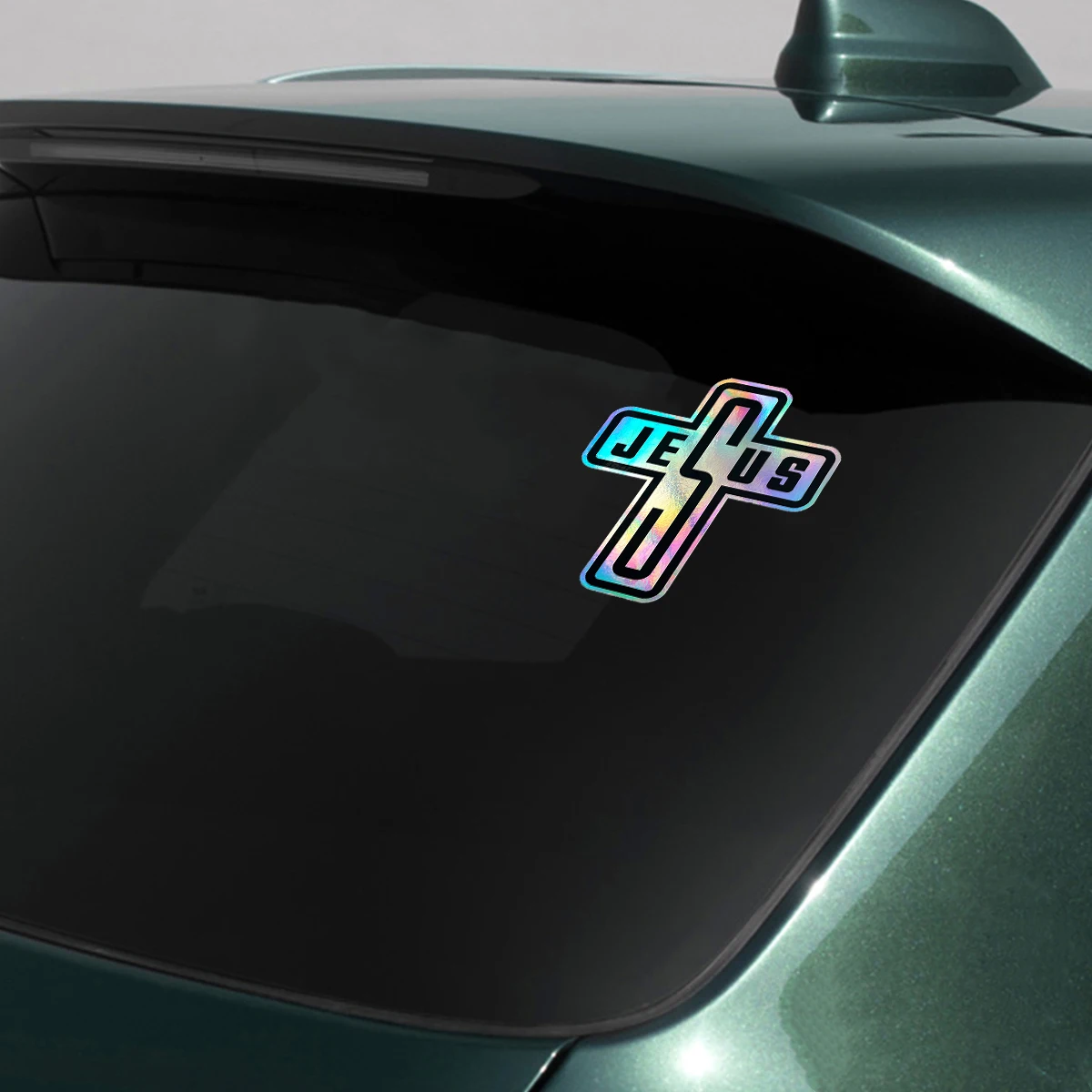 Waterproof Decorative Jesus Cross Sticker for Motorcycles and Vehicles