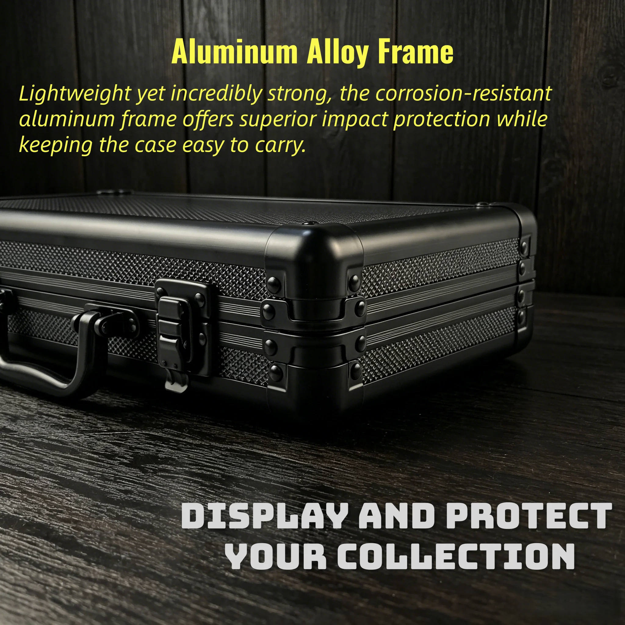 Aluminum Alloy Graded Card Display Box with Clear Top and Magnetic Holder