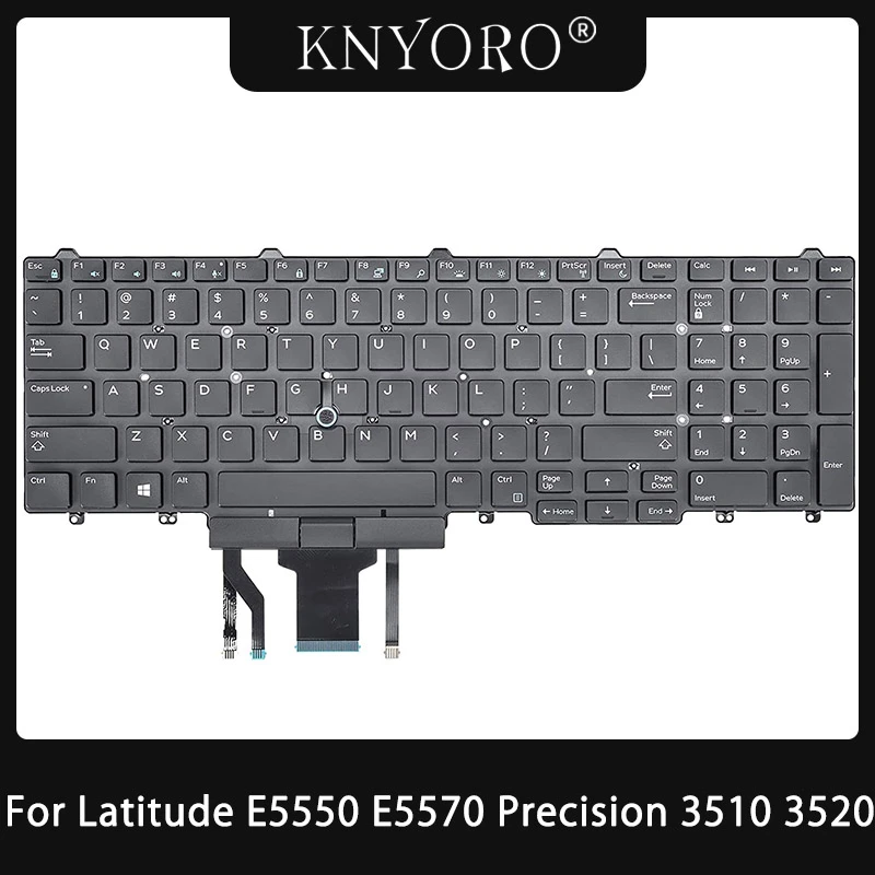 New Us Backlit Keyboard For Dell Latitude E5550 E5570 5550 5580 5590