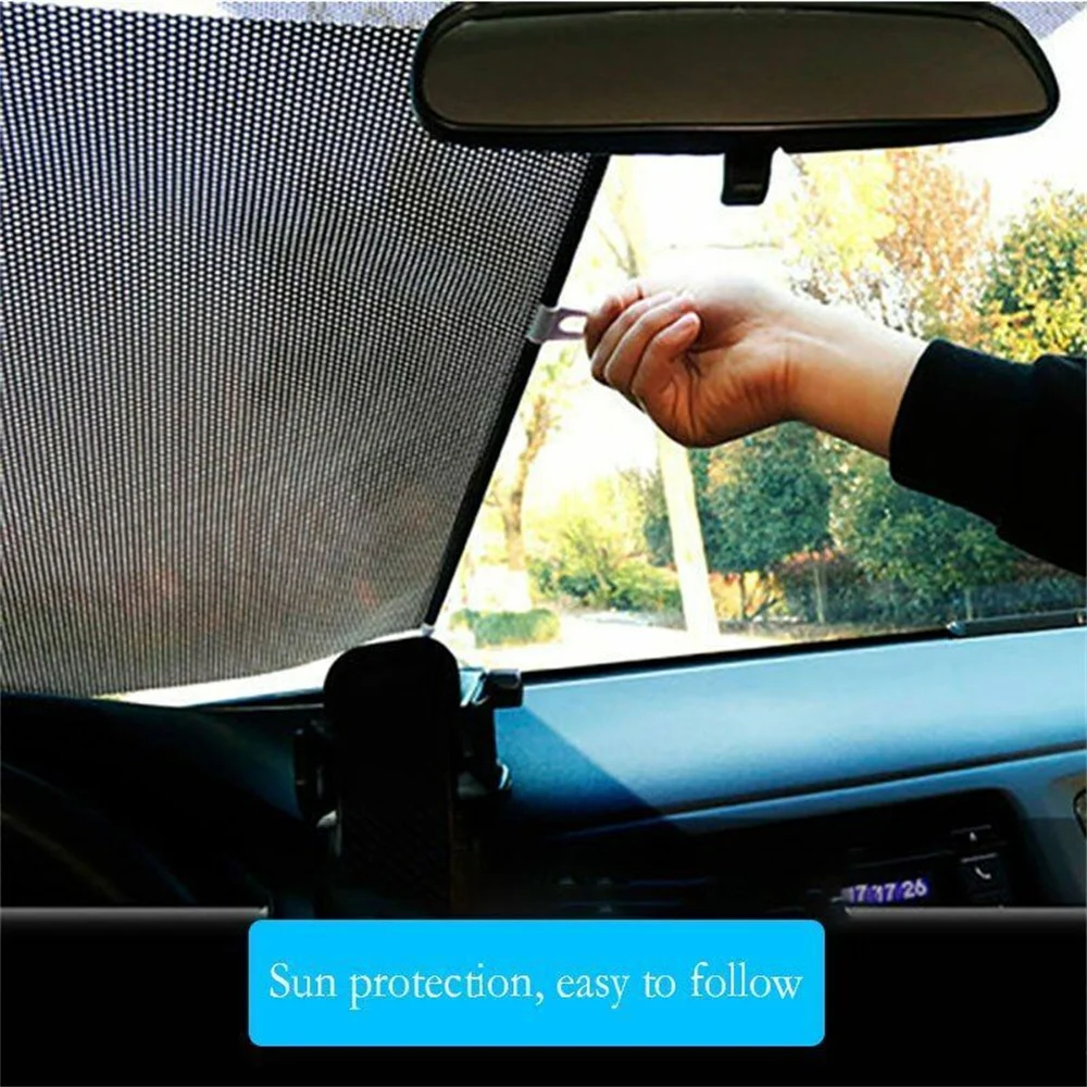 Persianas enrollables universales sin clavos, ventosa, parasol, cortina  opaca para coche, dormitorio, cocina, oficina, ventana, sombreado solar -  AliExpress