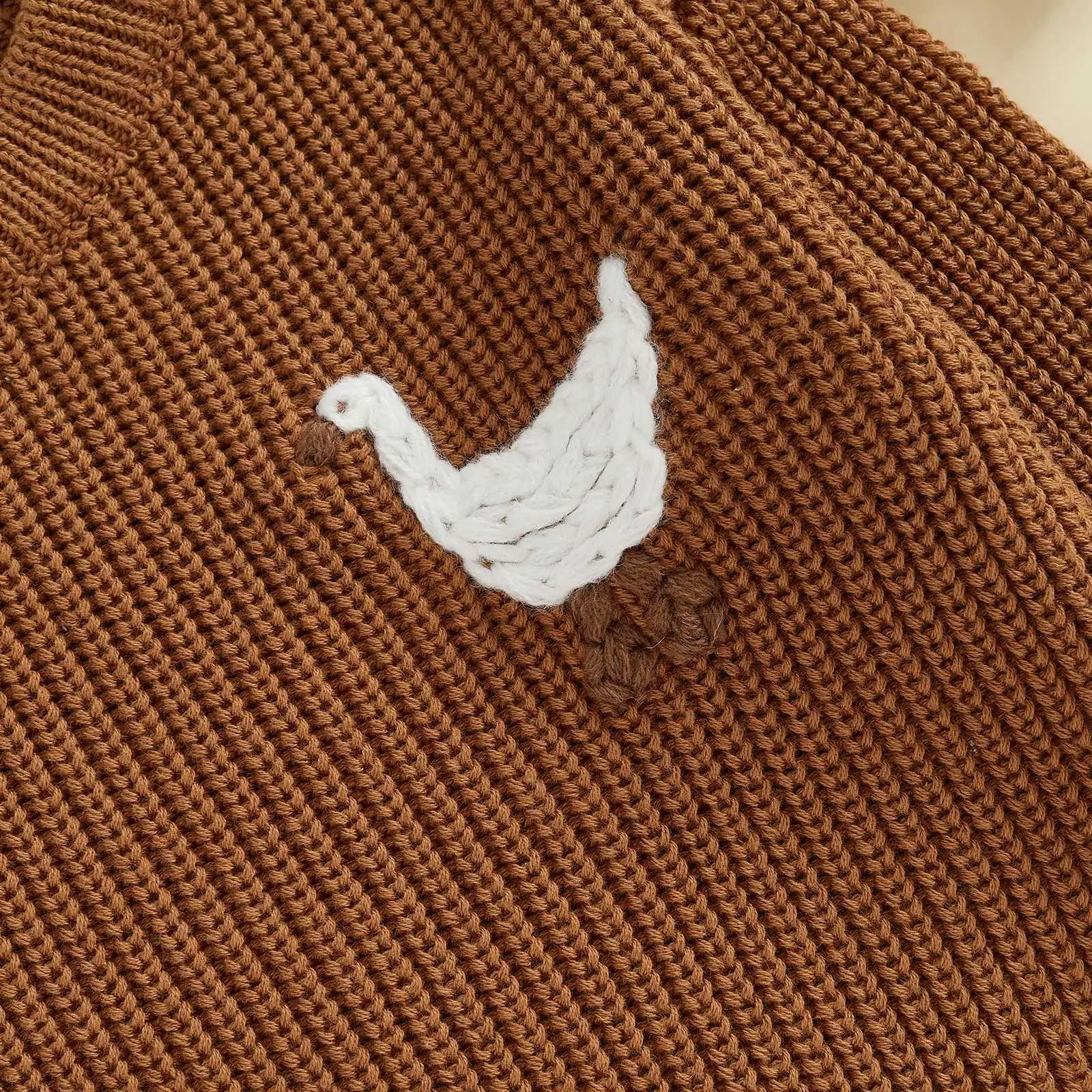 MISOWMNJOY Autumn Baby Knitting Sweater Winter Warm Kids Boy Girl Clothes Goose Crew Neck Long Sleeve Pullover Tops Kids Jumpers