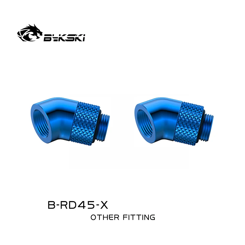 BYKSKI 2pcs G1/4'' 90 Degree /45 Degree Rotary Compression Fitting