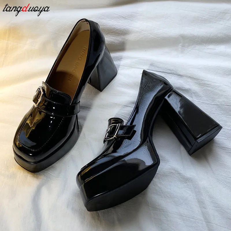 Buy Black Casual Slip On Thick Platform Ladies Shoes, Look Stylish