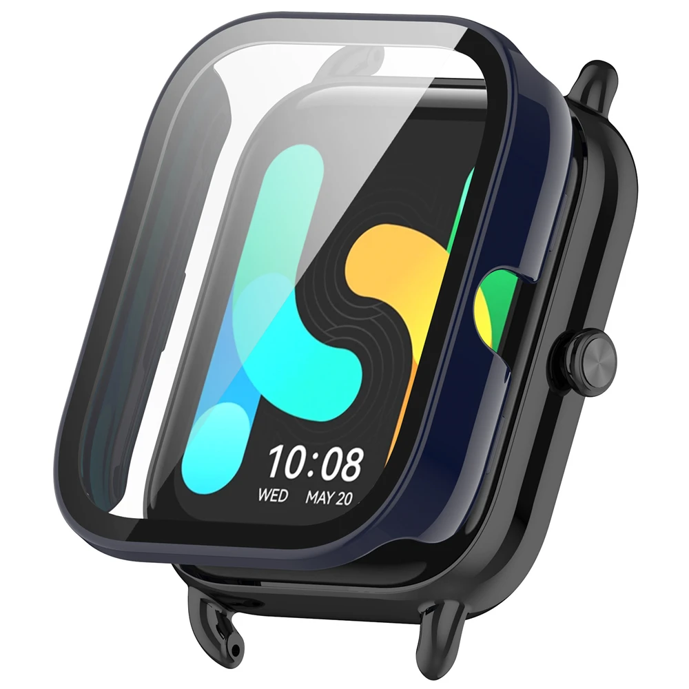 Durable One-Piece Watch Case with Tempered Glass Screen Protector