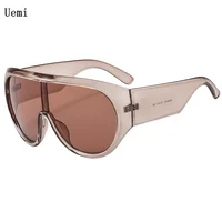 Lunettes de soleil de luxe surdimensionnées pour femmes et hommes, grandes lunettes de sport, tendance, UV400, nouvelle collection 3