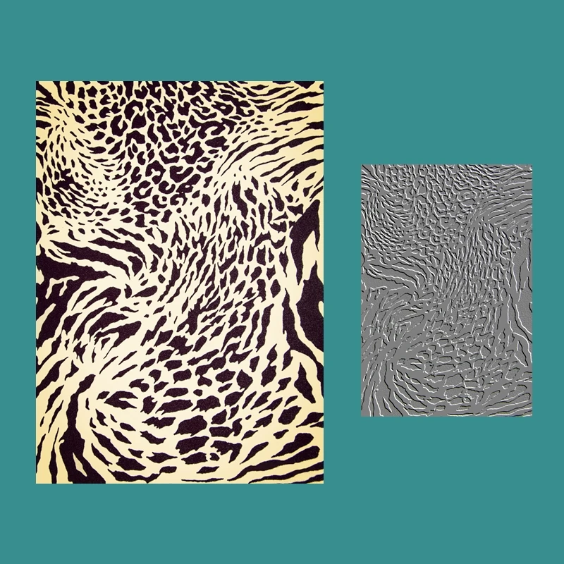 

2022 New Hot Foil Plate Line Leopard Print Cover Background for Scrapbooking Paper Embossing Frames Card Craft Metal Cutting Die
