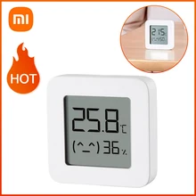 

XIAOMI Mijia Thermometer Wireless Hygrometer 2 LCD Screen Digital Temperature Humidity Moisture High Precision Sensor