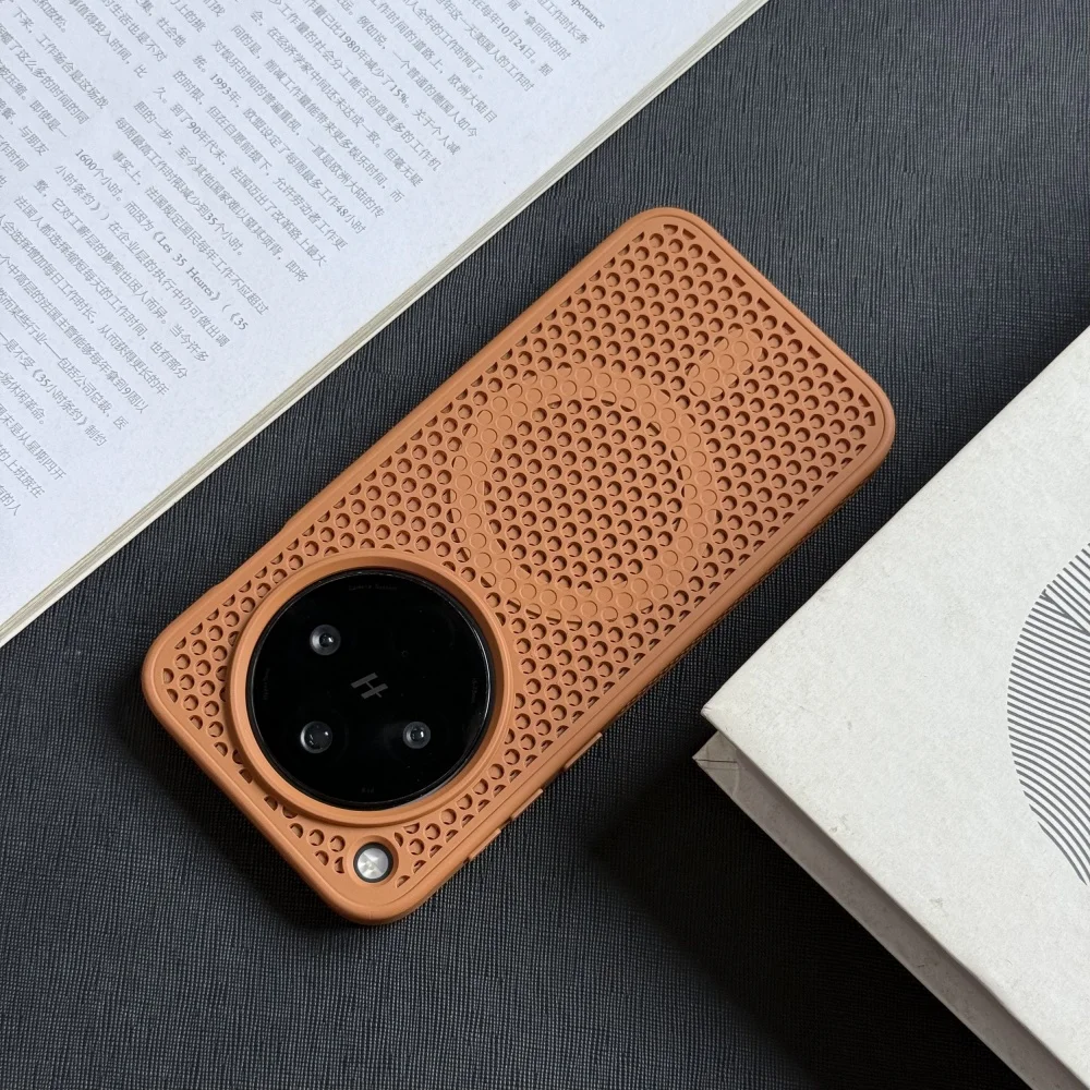 Cooling Armor Breathable Luxury Matte Magnetic Phone Case with Wireless Charging Compatibility