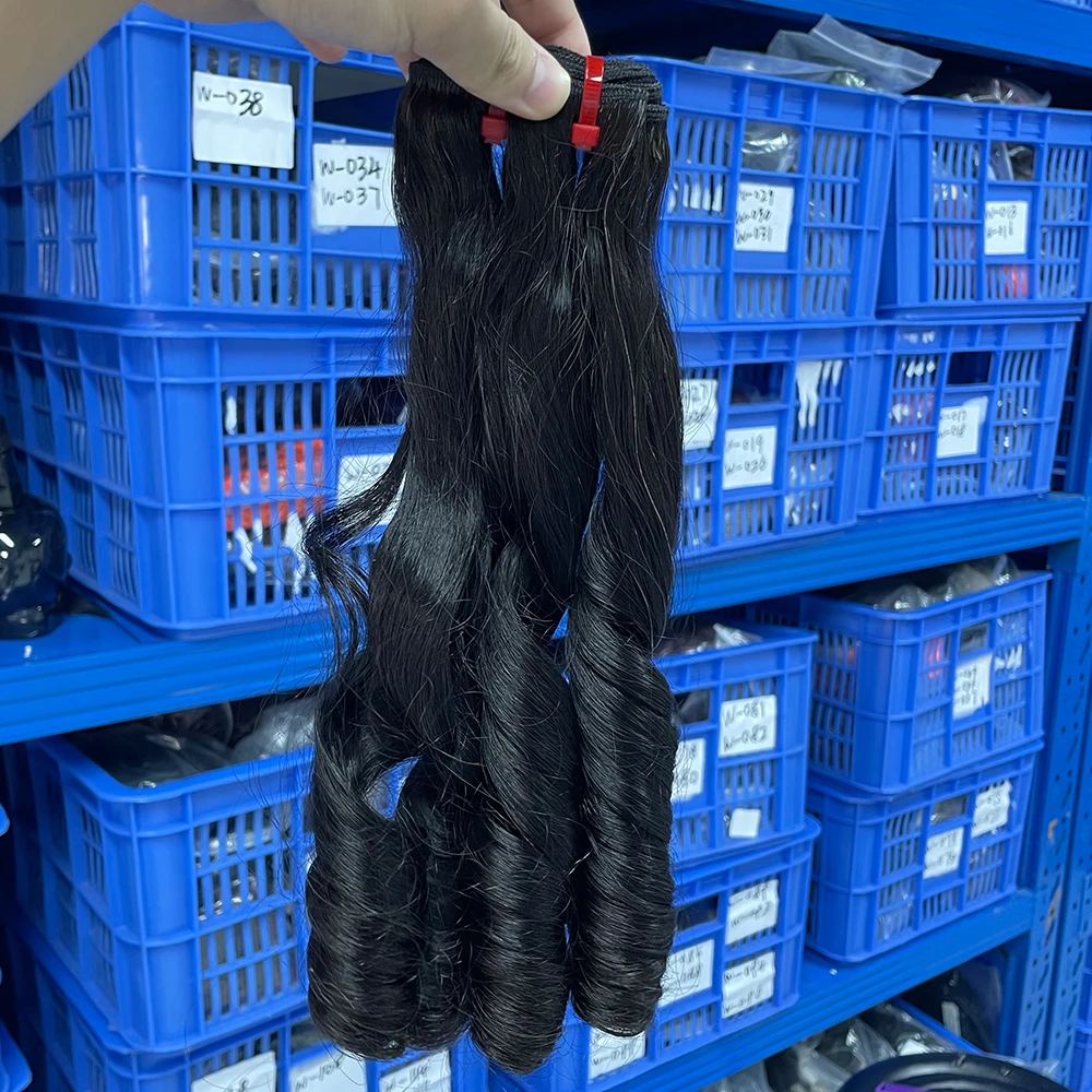 12A Fasci di Capelli Vergini Birmani per Tessitura, Doppia Trama, Capelli Umani Ricci Morbidi, Estensione di Capelli Naturali Ombre per Donne - immagine 6