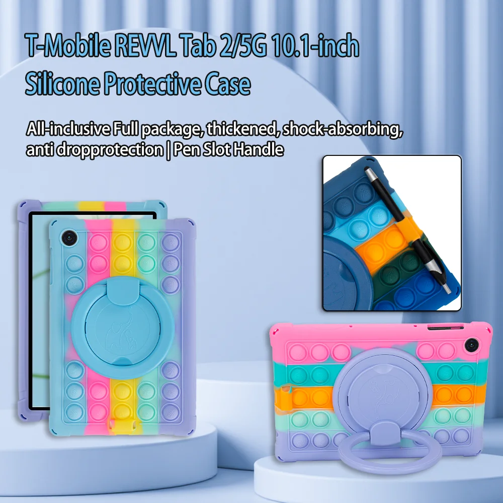 Enhanced Kids Safe 360 Rotating Soft Tablet Cover, 10.1-Inch