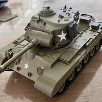 1/30 Rc Henglong  Tanks,sherman Vs Pershing Infrared Battle Tanks 2.4ghz Rc Battling Panzer Remote Control Us Model Tank 2