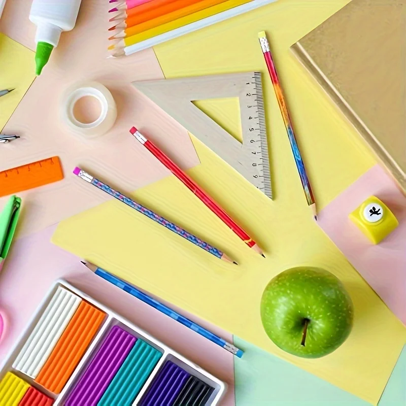30/60pcs Wooden Pencils with Erasers: Sketching Pencils for Students, Combination Pencils for Writing, School Supplies, Statione - 4