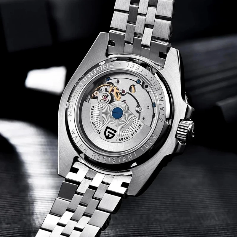 New PAGANI DESIGN Luxury Men GMT Automatic Machinery Watch 40MM Ceramic Bezel Jubilee Strap Sapphire 100M Waterproof Clock