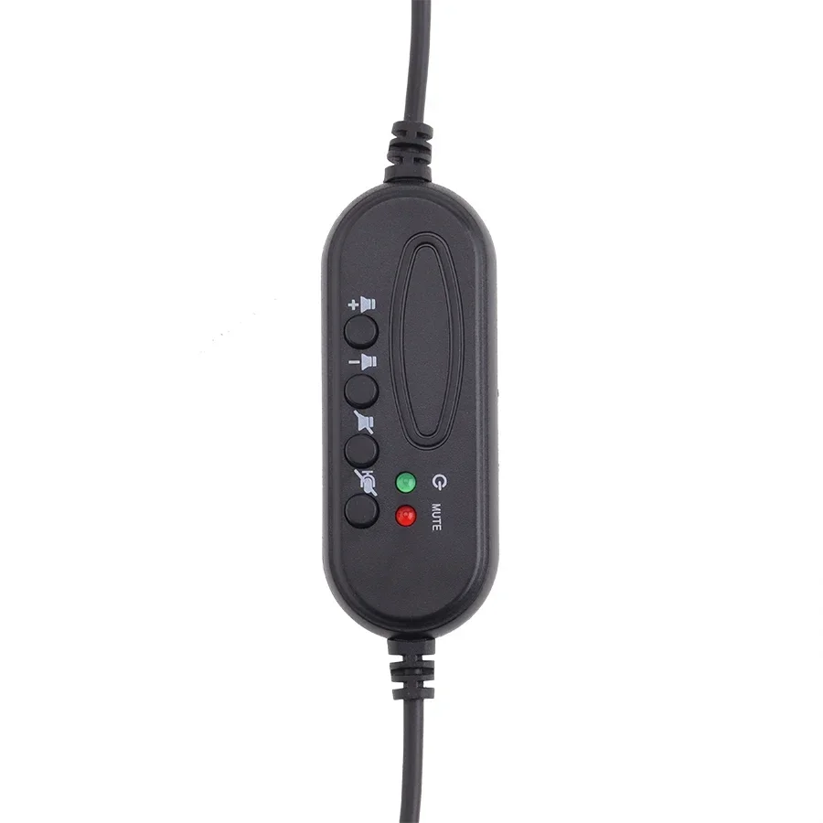 50pcs USB 소음 차단 유선 헤드셋 PC 노트북 이어폰 용 마이크가있는 범용 비즈니스 컴퓨터 헤드폰