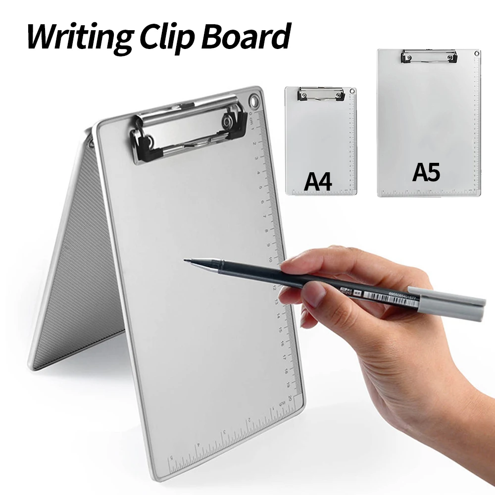 A4/A5 File Folder Clipboard Aluminum Alloy Clip Board Loose-leaf Notebook File Writing Clamp Paper Holder Office School Supplies file folders
