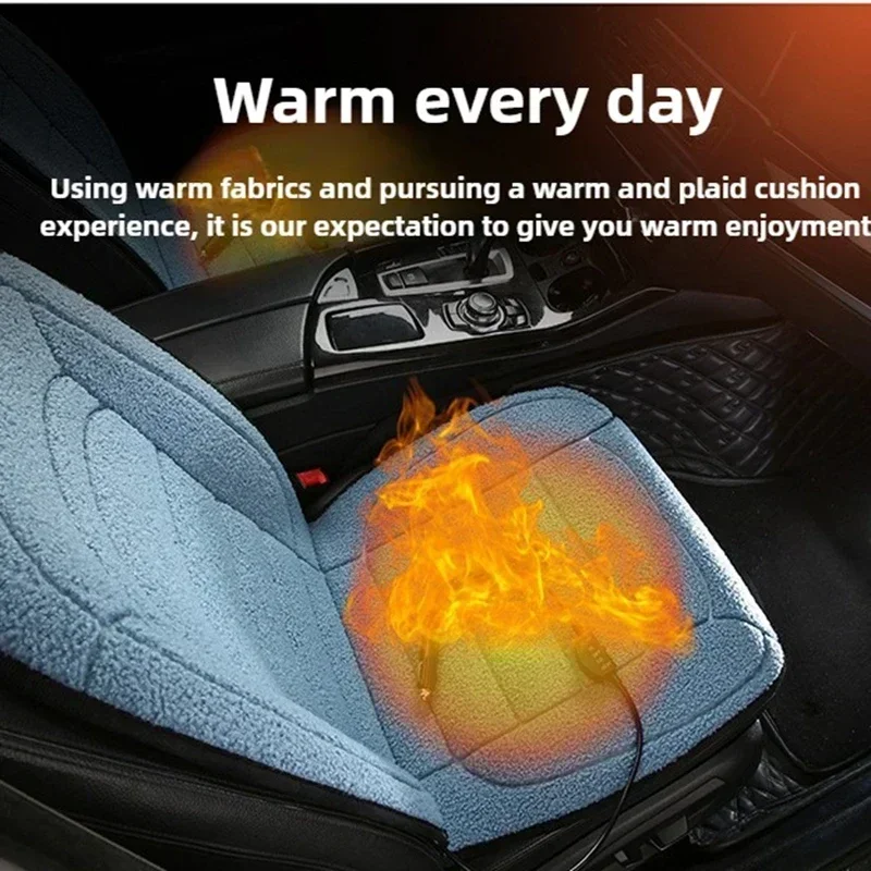 Heated Car Seat Cover Car Heating Cushion Winter Heated Seats Car Seat Warmer 12V Seat Cushion For Back And Seats