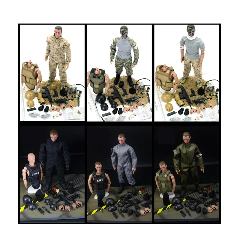 Elite Navy Seals Special Ops Action Figure - 30cm Military Combat Toy with Gear