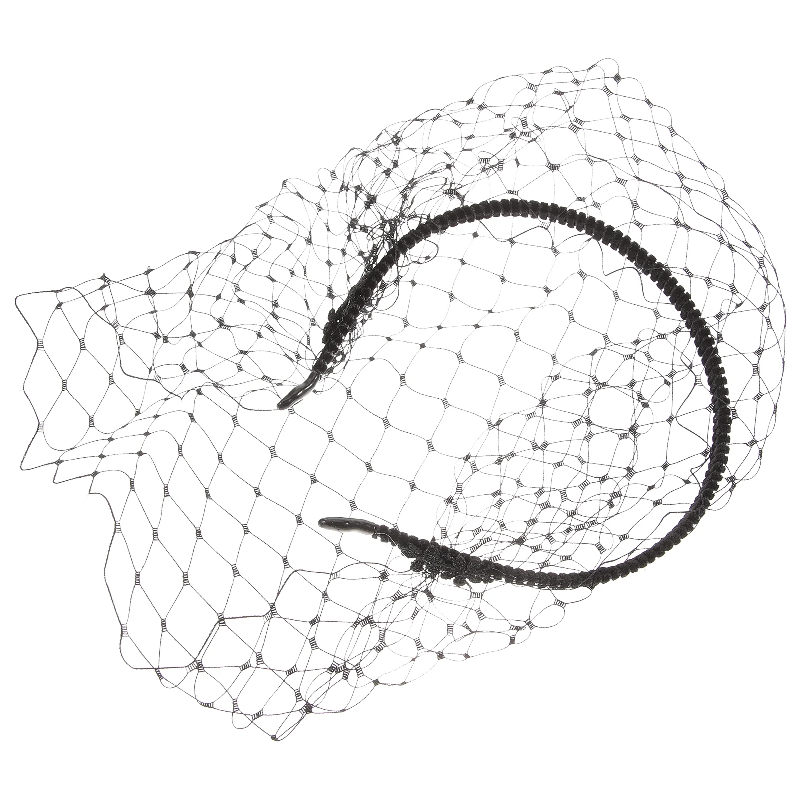 

Vintage Veil Hair Headband Simple Elegant Mesh Headdress for Woman Girl (Black)