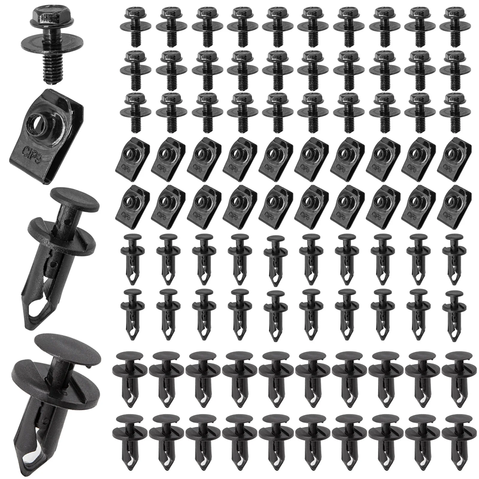 CarRetainerClips6SizePlasticFastenersKitAutoTrimPanelClip