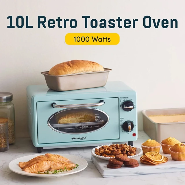 2-Slice Toaster Oven with 15-Min Timer & Temperature Controls