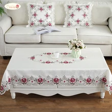 Serviette de Table brodée Rose, nouveau, carré, pour salle à manger, housse de nappe, 45x45cm, taie d'oreiller brodée 