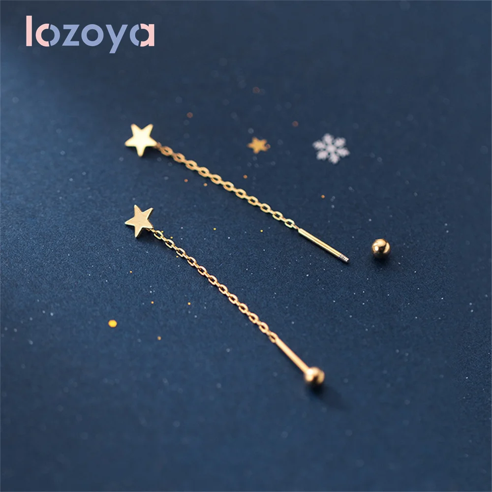 

Женские серьги-цепочки Lozoya, серебро 100% пробы, с бусинами