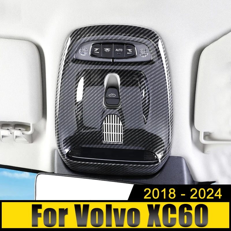 

Для Volvo XC60, XC90, S90, ABS, хром/углеродное волокно, передние лампы для чтения, рамка, отделка, наклейки, аксессуары для стайлинга автомобилей