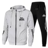 2024 New Leisure Outdoor Sports Set Lonsdale Logo Travel Fitness Running Morning Casual Men's Two Piece 5