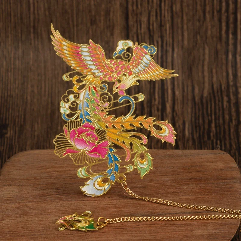 Metal Bookmark Chinese Style Retro Animal Shape Metal Bookmark