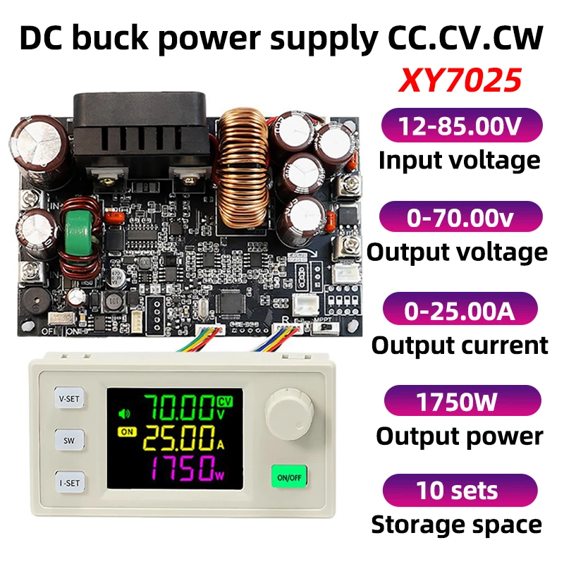 XY7025 1750W CNC DC Adjustable Step-Down Power Supply DC12-85V