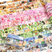 5roll/set Cute Y2K Retro Series Decoration Adhesive Tape Planner Scrapbooking Journal Collage DIY Material Sticker Stationery 1