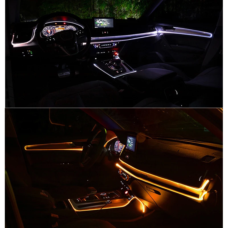 1M/2M/3M/4M/5M Car Interior Light Ambilight Atmosphere Lighting LED Strips  Neon Light Strip Party Auto Decoration Ambient Lamp - AliExpress