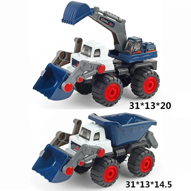 

Children Boys Girls Construction Vehicle Excavator BeachToy Pusher Dumper Forklift Stall Car Model Excavator Car Skidding Toys